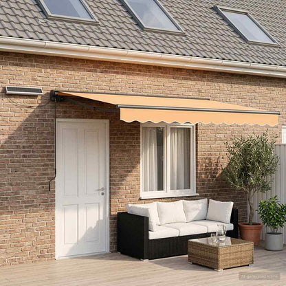 Solar Electric Awning Anthracite Sand