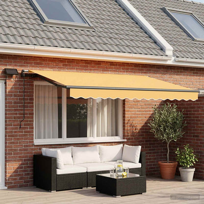 Manual Awning Solar LED Anthracite Frame Drop Width Sand