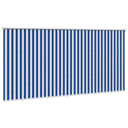 vidaXL Outdoor Roller Blind 90% UV Block Blue and White Stripe HDPE 4