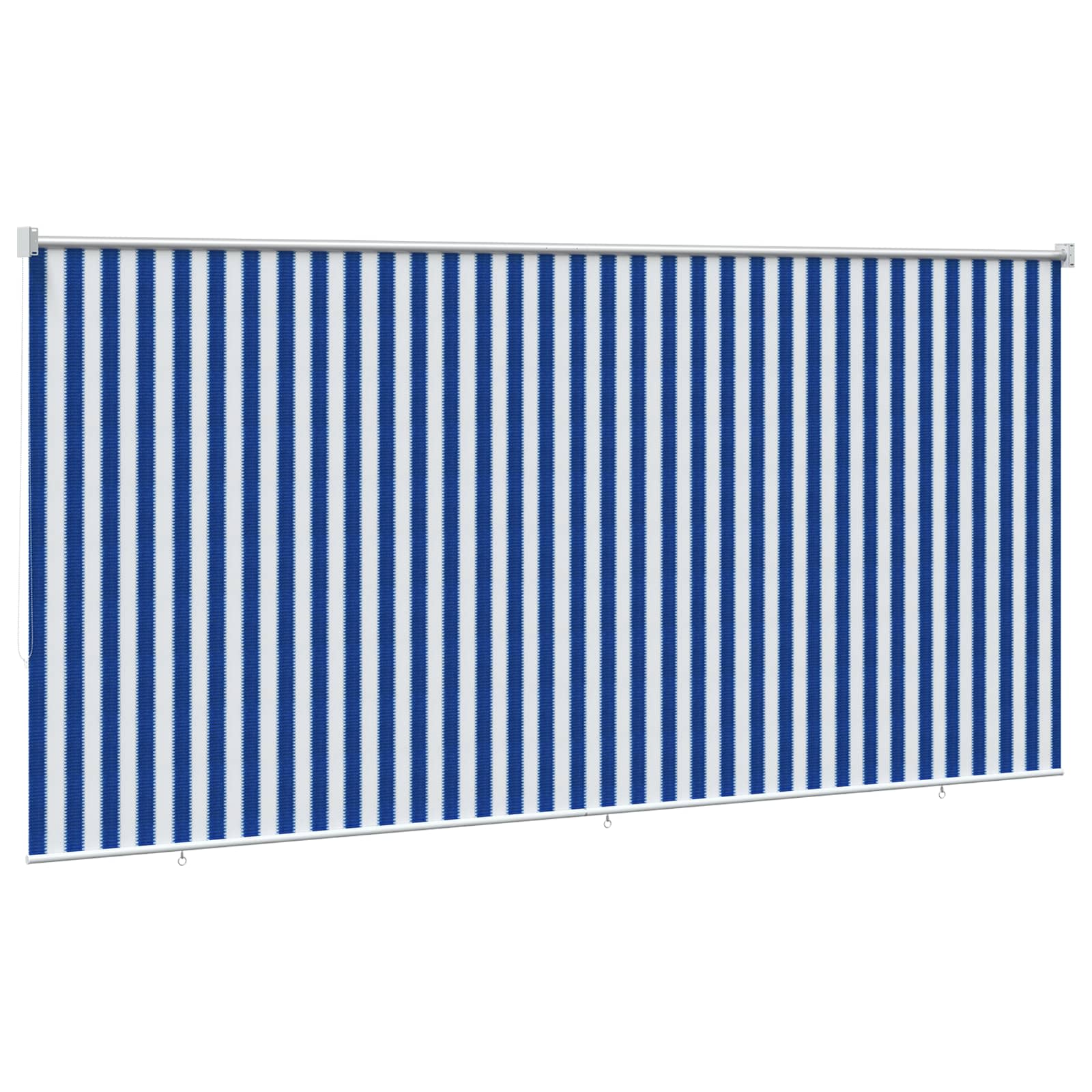vidaXL Outdoor Roller Blind 90% UV Block Blue and White Stripe HDPE 5