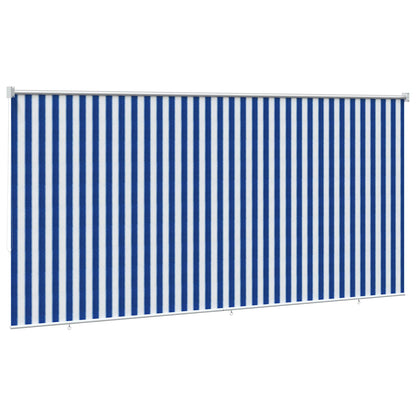 vidaXL Outdoor Roller Blind 90% UV Block Blue and White Stripe HDPE 5
