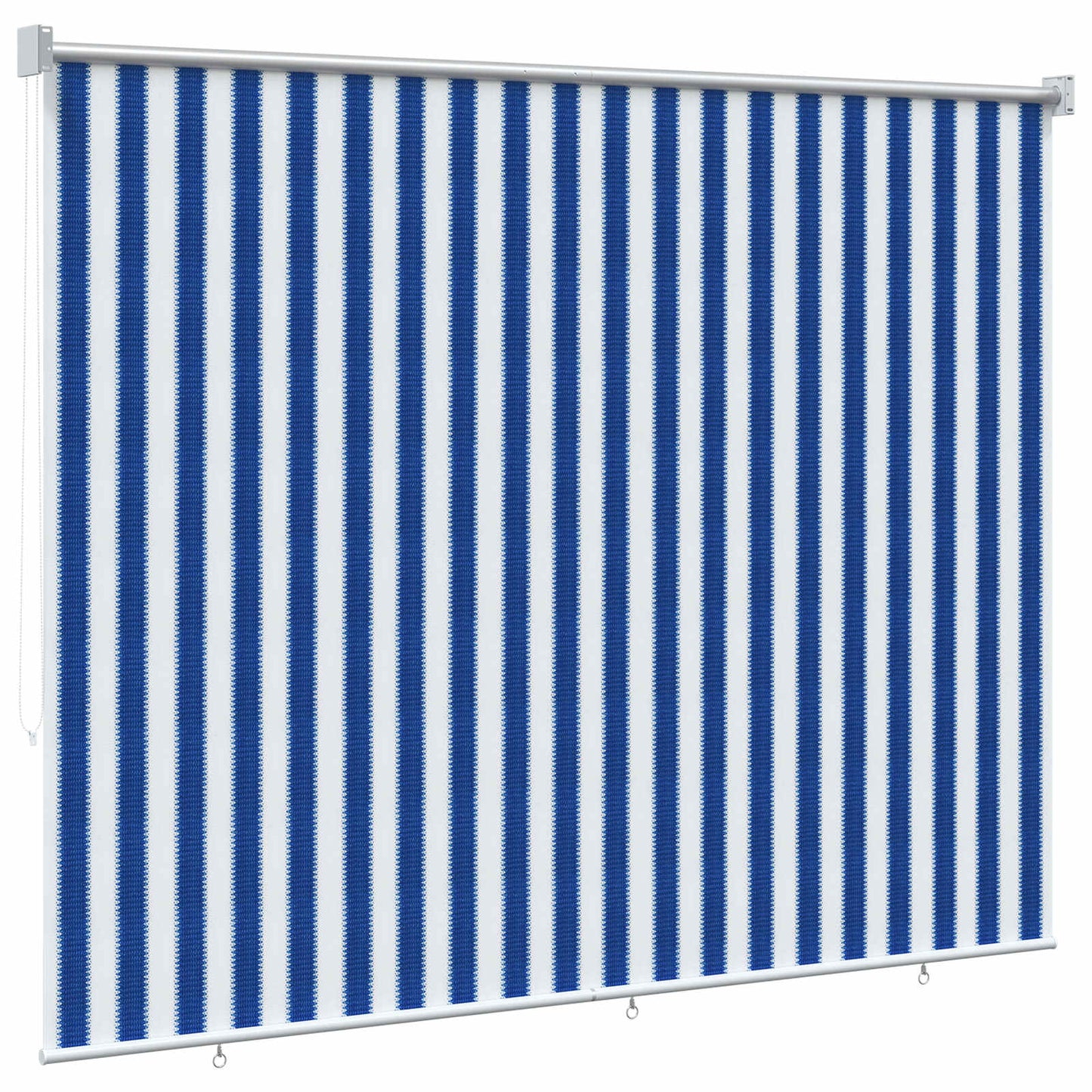 vidaXL Outdoor Roller Blind 90% UV Block Blue and White Stripe HDPE 5