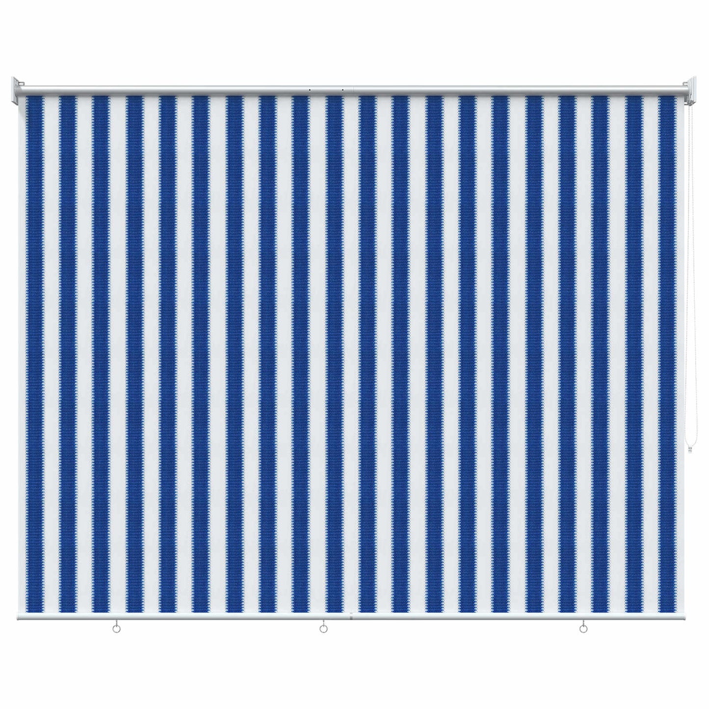 vidaXL Outdoor Roller Blind 90% UV Block Blue and White Stripe HDPE 2