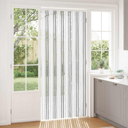 vidaXL Insect Curtain Chenille Light Grey and White 100 x 230 cm 1