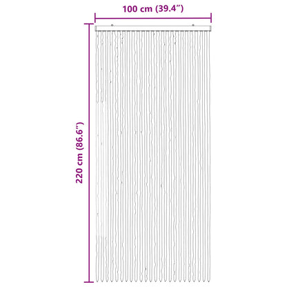 vidaXL Insect Curtain Chenille Grey and Black 100 x 220 cm 100% PP 6