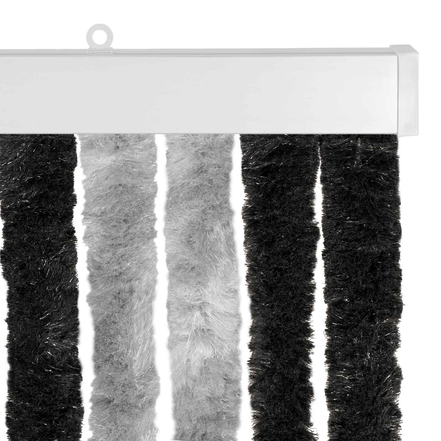 vidaXL Insect Curtain Chenille Grey and Black 100 x 230 cm 100% PP 4