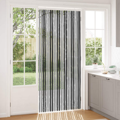 vidaXL Insect Curtain Chenille Grey and Black 100 x 230 cm 100% PP 1