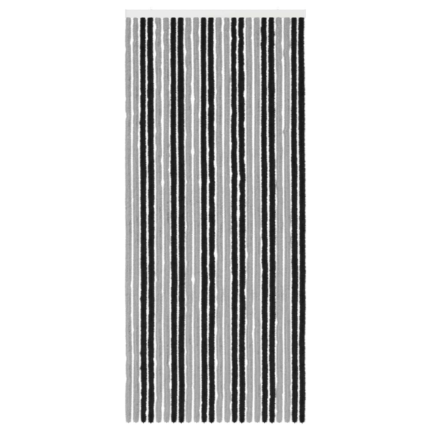 vidaXL Insect Curtain Chenille Grey and Black 100 x 230 cm 100% PP 3