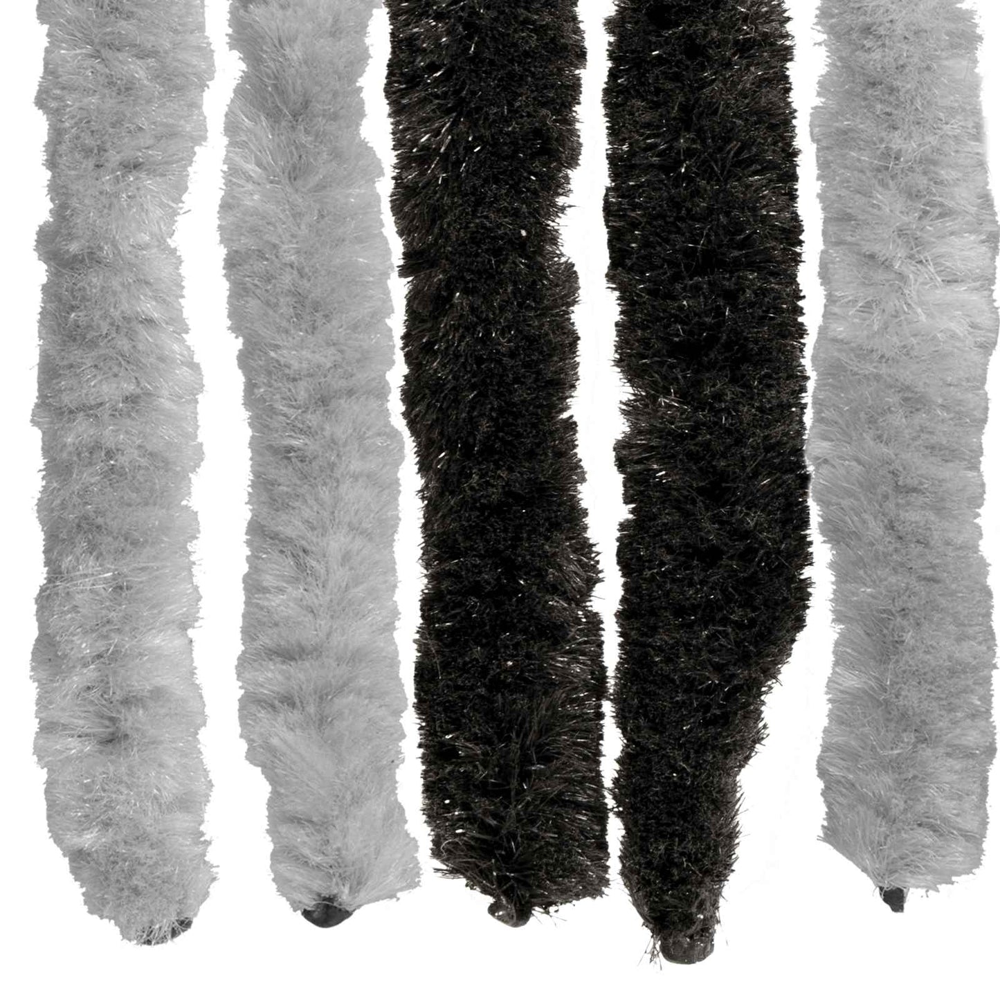 vidaXL Insect Curtain Chenille Grey and Black 118 x 220 cm 100% PP 5