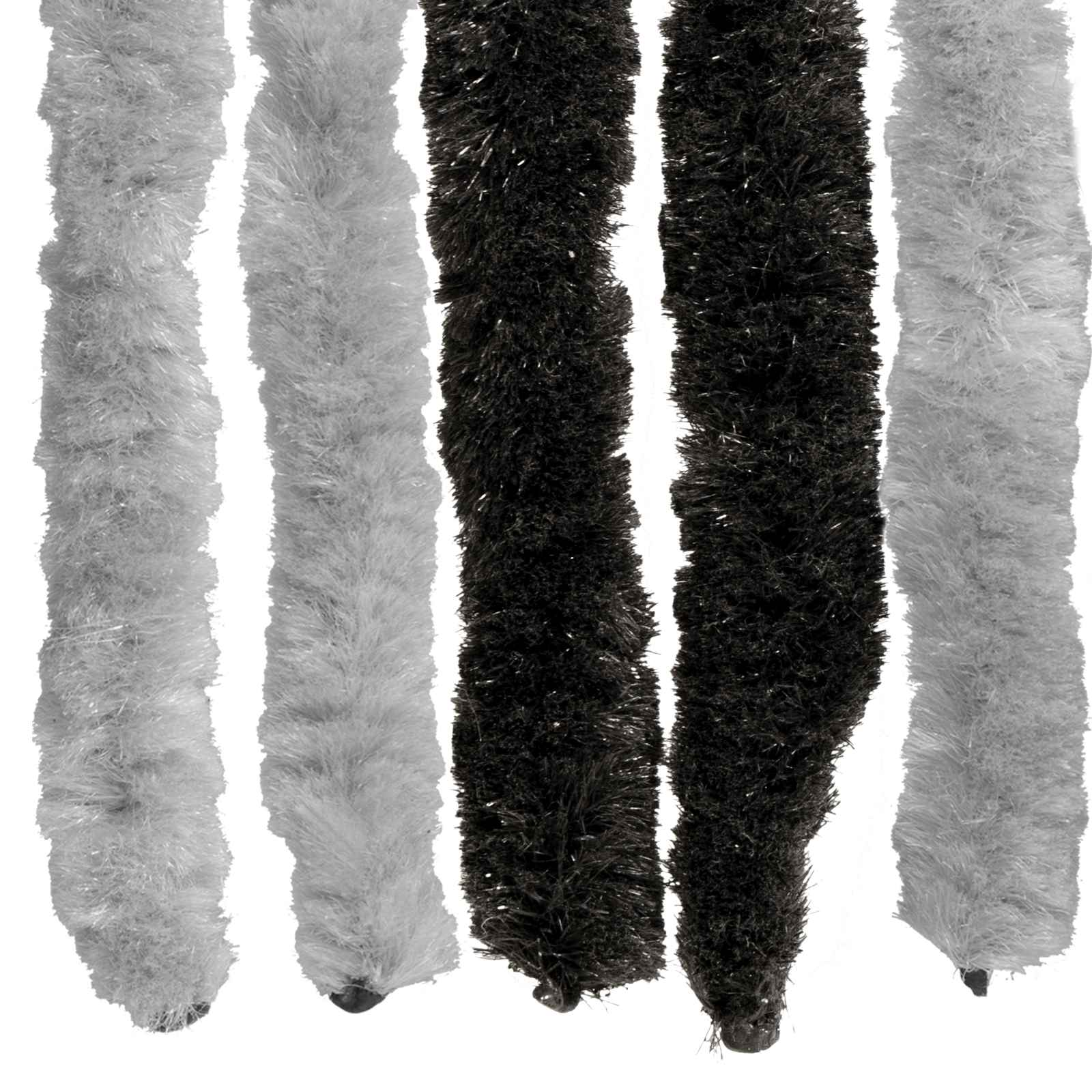 vidaXL Insect Curtain Chenille Grey and Black 118 x 220 cm 100% PP 5