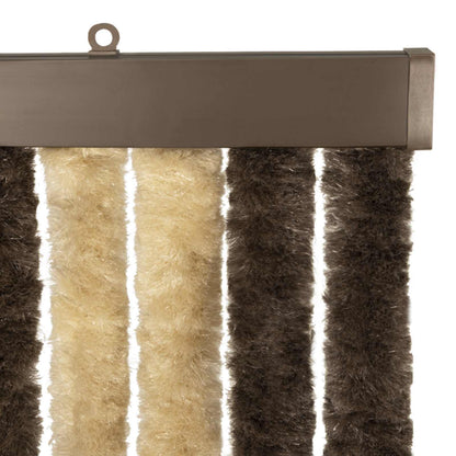 vidaXL Insect Curtain Chenille Dark Brown and Beige 118 x 220 cm 4