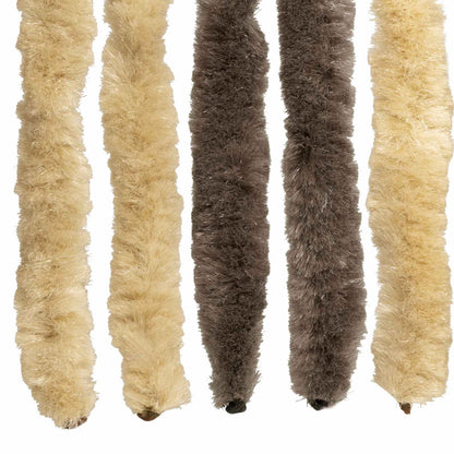 vidaXL Insect Curtain Chenille Dark Brown and Beige 118 x 220 cm 5