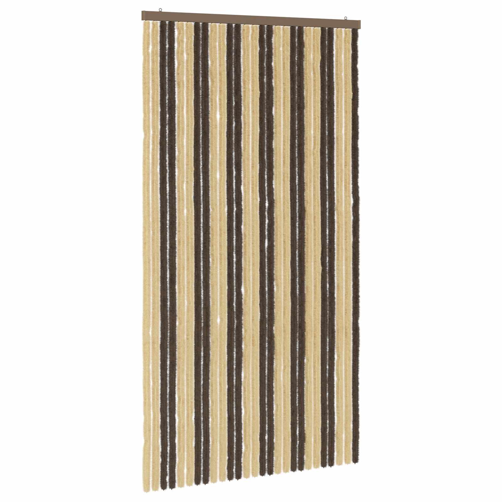 vidaXL Insect Curtain Chenille Dark Brown and Beige 118 x 220 cm 2