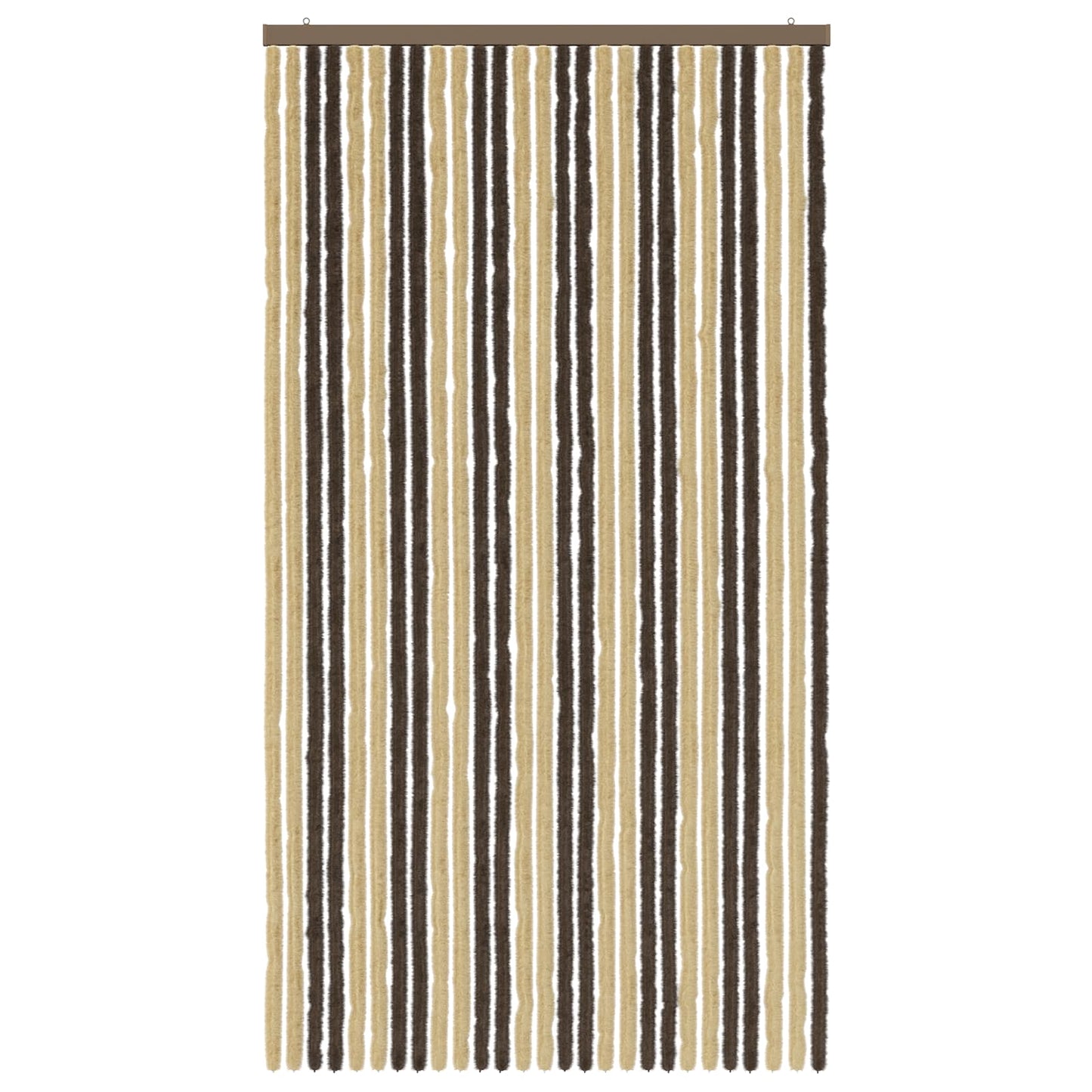 vidaXL Insect Curtain Chenille Dark Brown and Beige 118 x 220 cm 3
