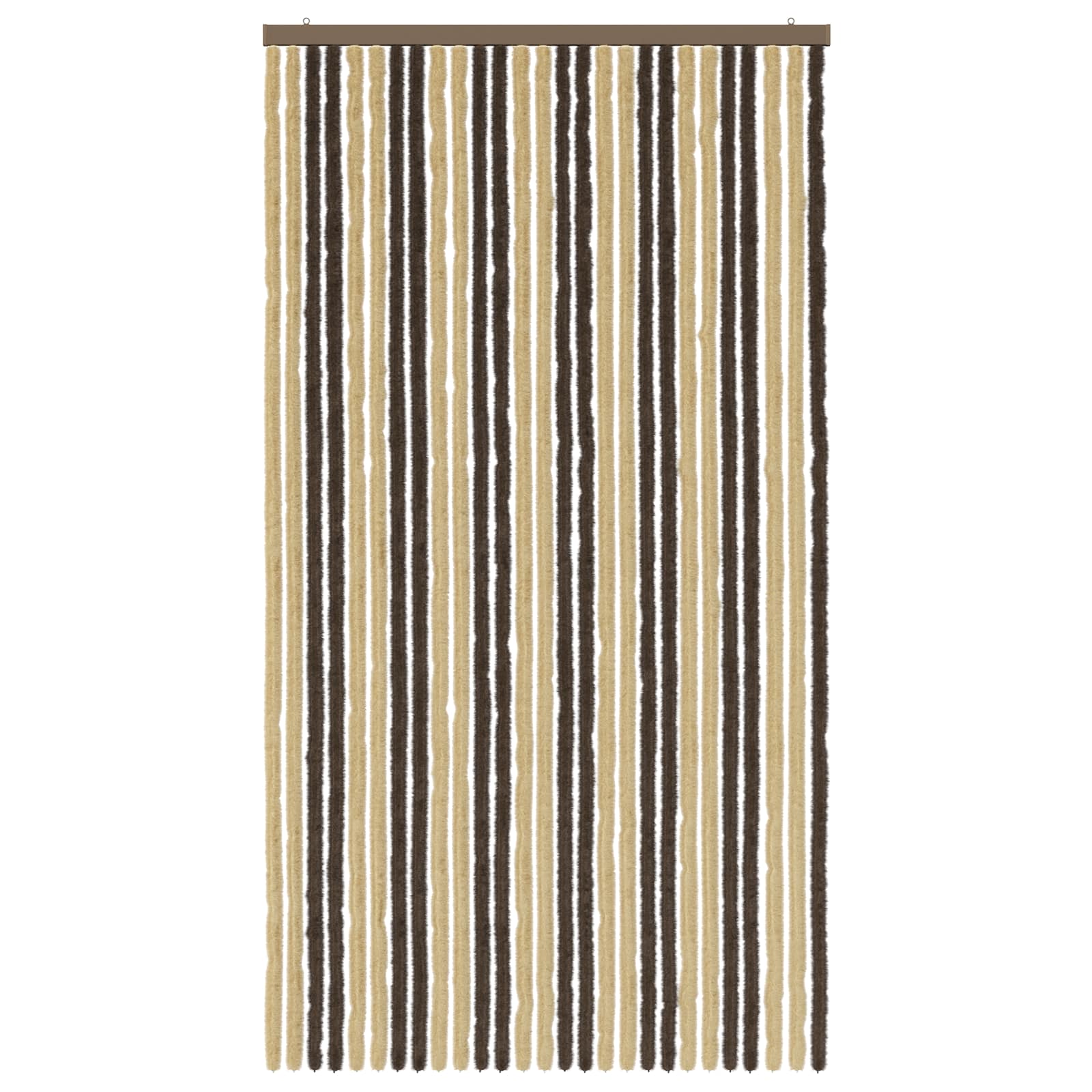 vidaXL Insect Curtain Chenille Dark Brown and Beige 118 x 220 cm 3