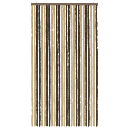 vidaXL Insect Curtain Chenille Dark Brown and Beige 118 x 220 cm 3