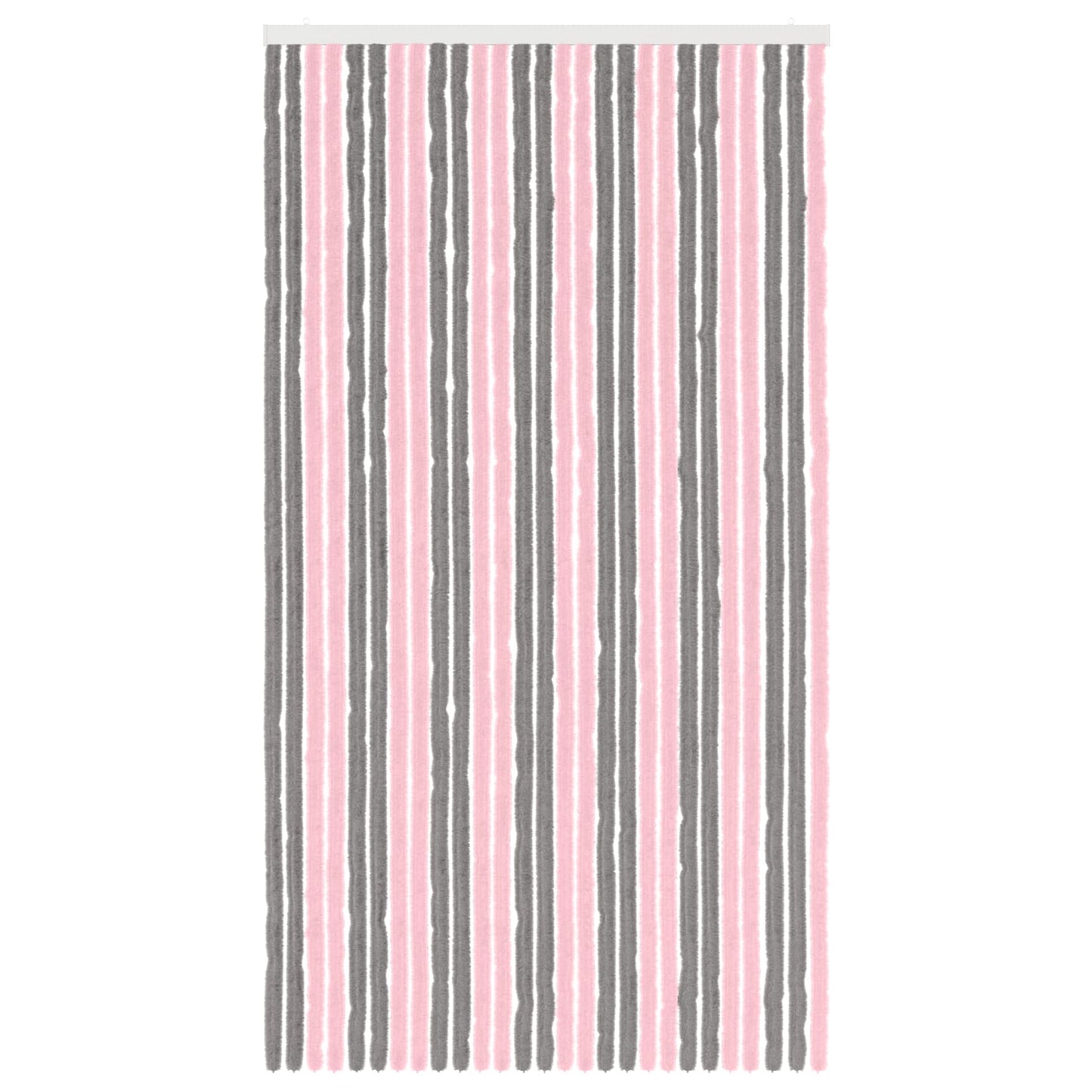 vidaXL Insect Curtain Chenille Silver Grey and Pink 118 x 220 cm 3