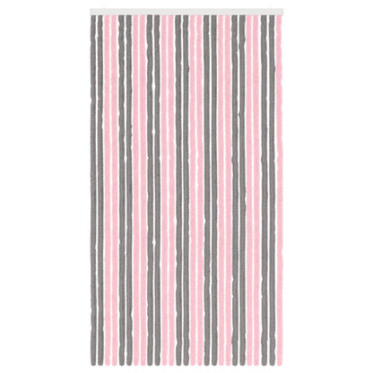 vidaXL Insect Curtain Chenille Silver Grey and Pink 118 x 220 cm 3