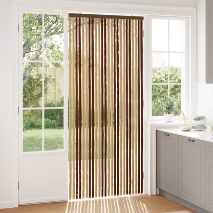 vidaXL Insect Curtain Chenille Brown and Beige 100 x 230 cm 100% PP 1