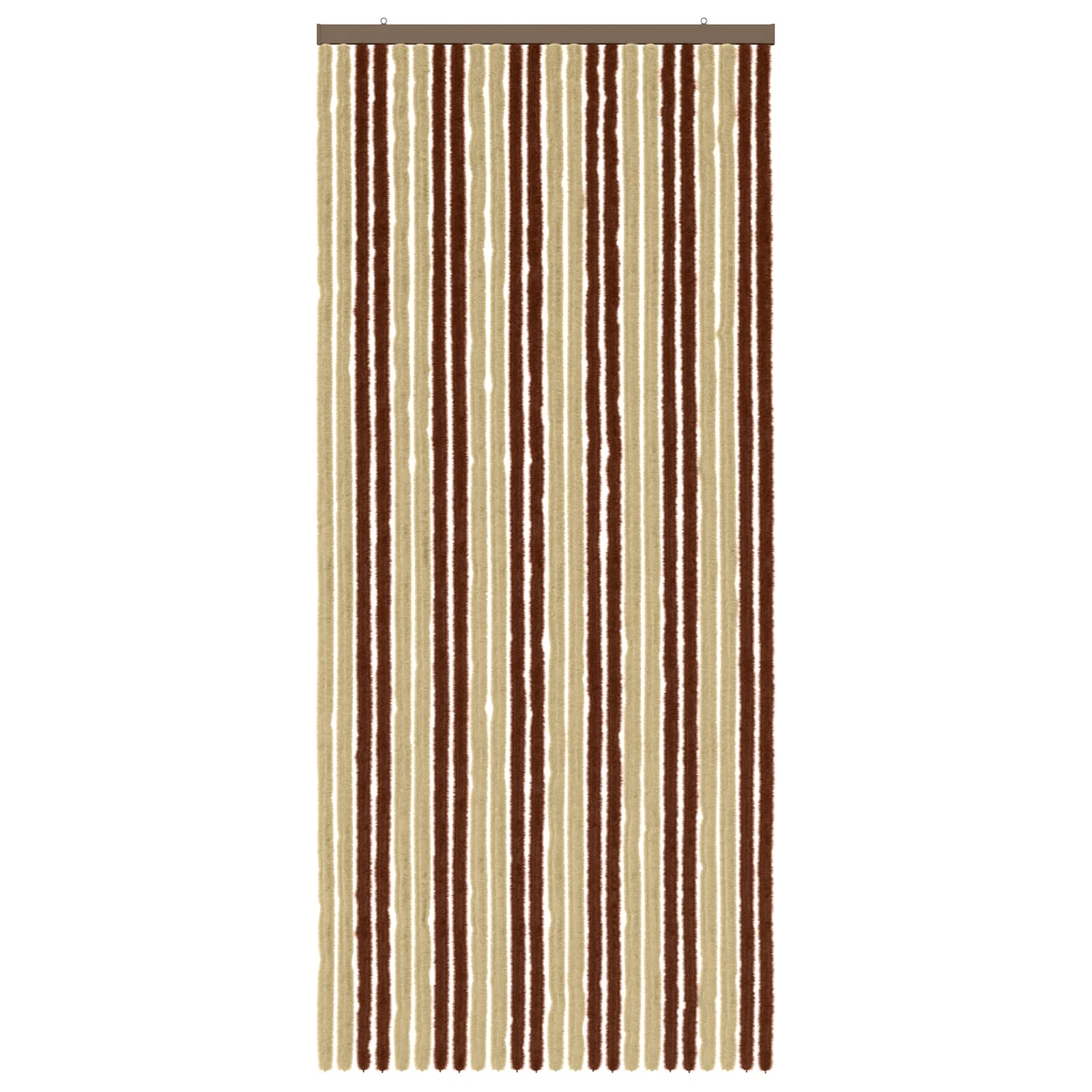 vidaXL Insect Curtain Chenille Brown and Beige 100 x 230 cm 100% PP 3