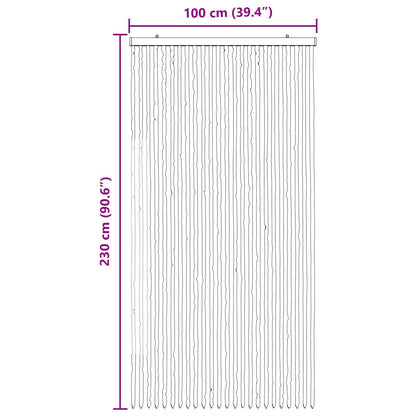 vidaXL Insect Curtain Chenille Brown and Beige 100 x 230 cm 100% PP 6