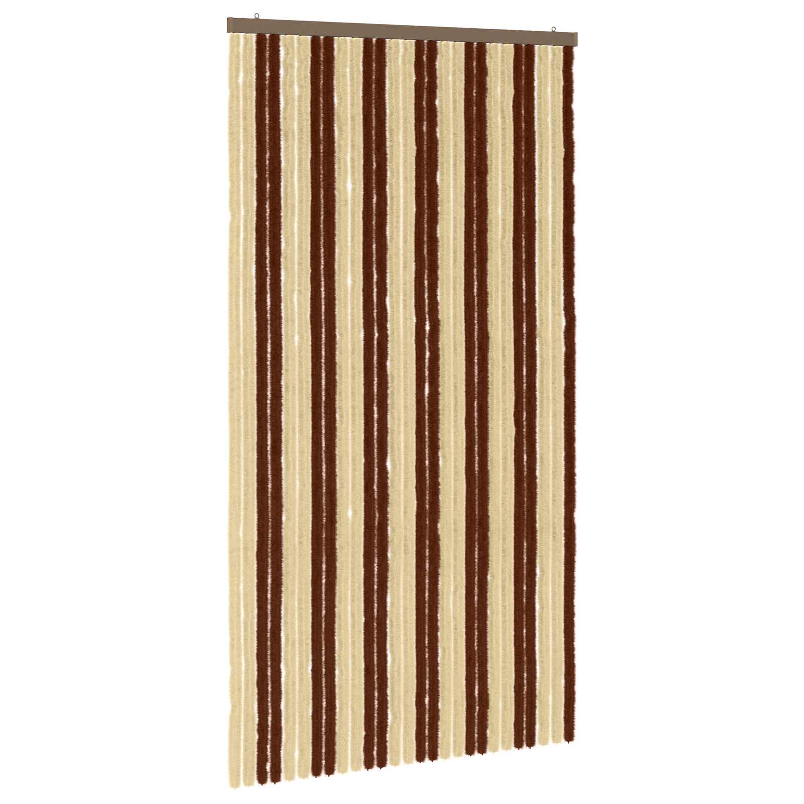 vidaXL Insect Curtain Chenille Brown and Beige 118 x 220 cm 100% PP 2