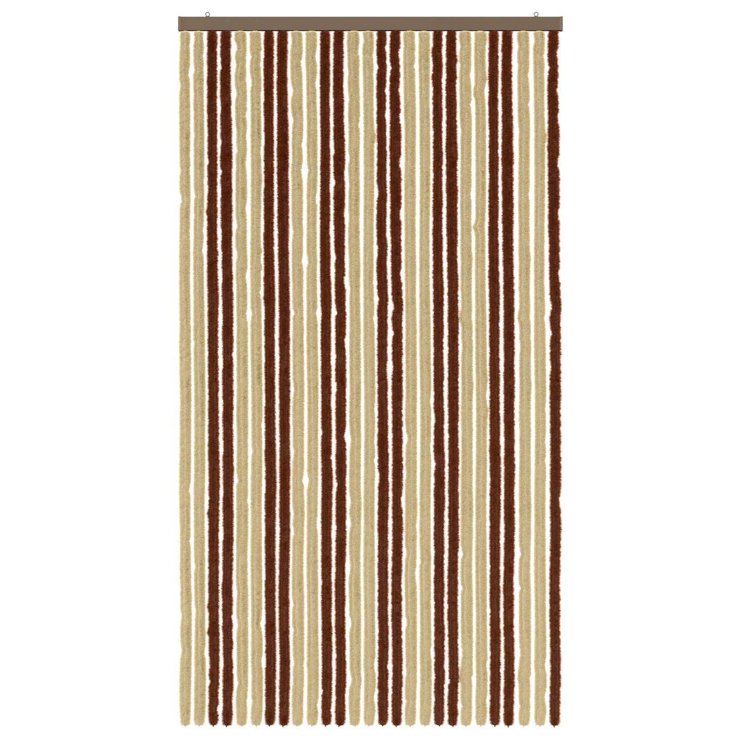 vidaXL Insect Curtain Chenille Brown and Beige 118 x 220 cm 100% PP 3