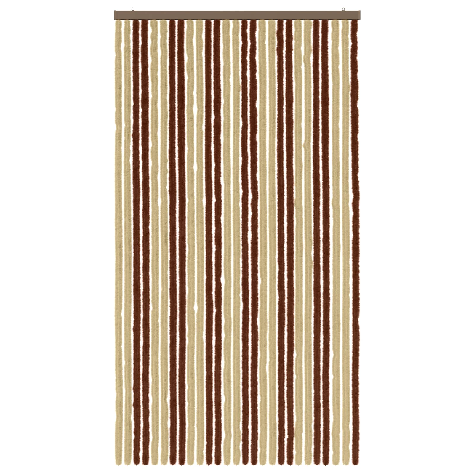vidaXL Insect Curtain Chenille Brown and Beige 118 x 220 cm 100% PP 3