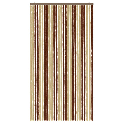 vidaXL Insect Curtain Chenille Brown and Beige 118 x 220 cm 100% PP 3