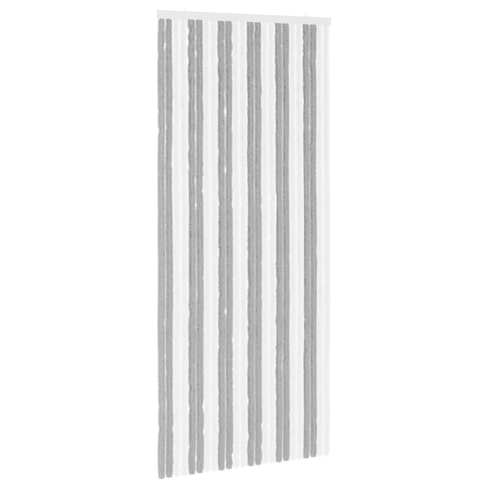 vidaXL Insect Curtain Chenille Grey and White 100 x 230 cm 100% PP 2