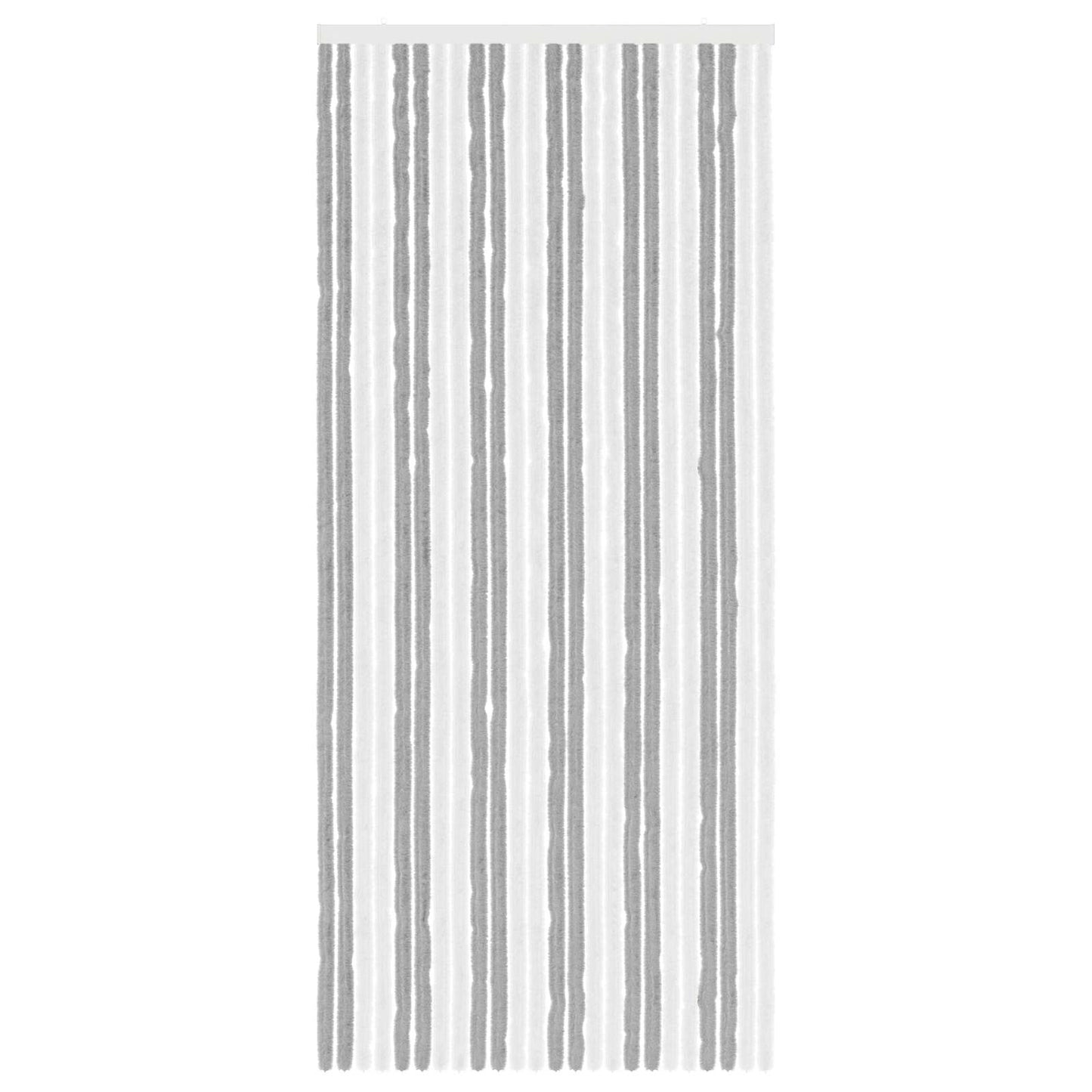 vidaXL Insect Curtain Chenille Grey and White 100 x 230 cm 100% PP 3