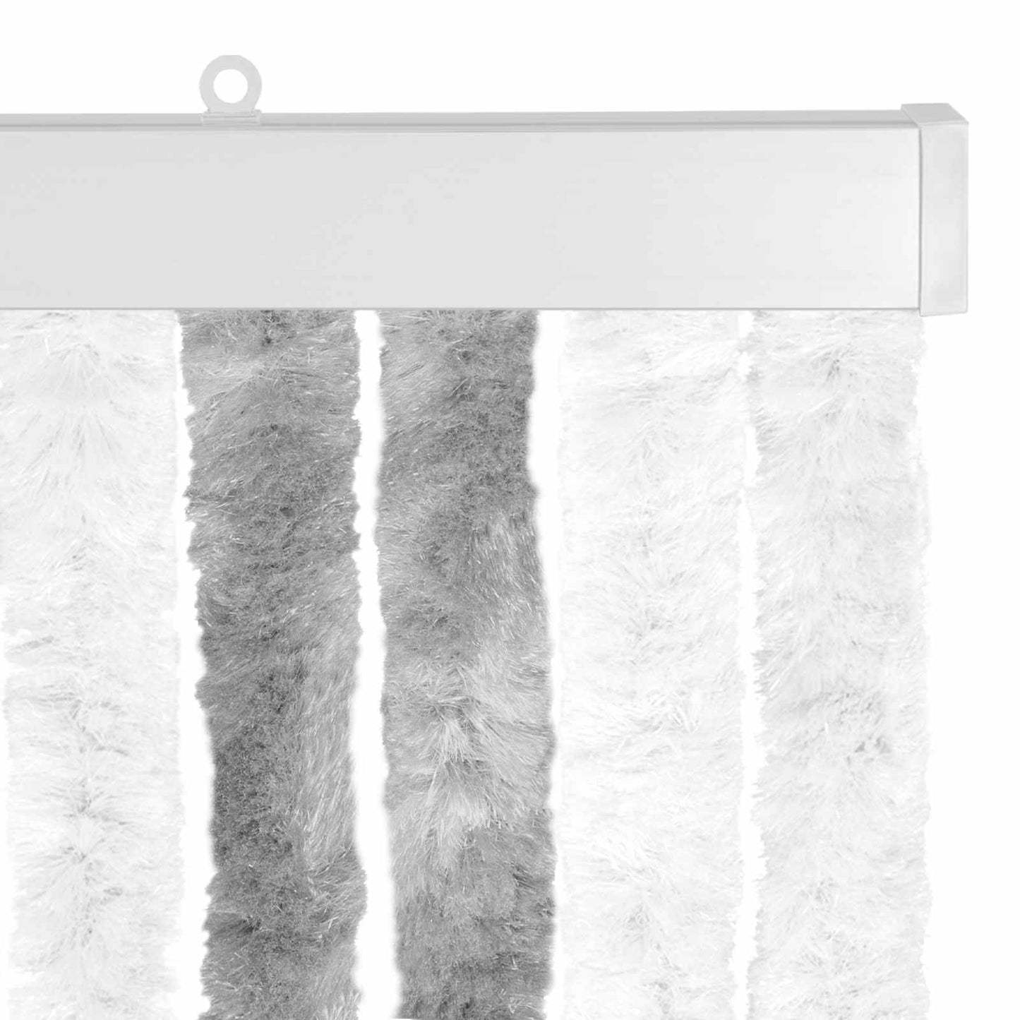 vidaXL Insect Curtain Chenille Grey and White 118 x 220 cm 100% PP 4