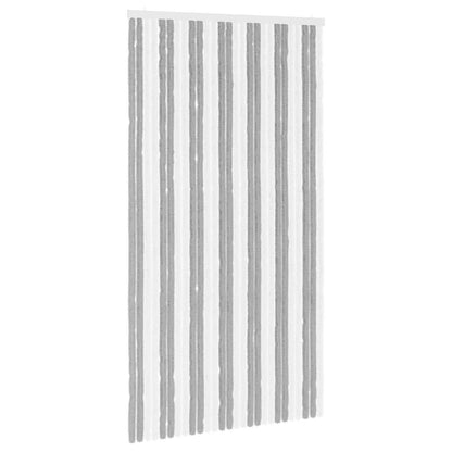 vidaXL Insect Curtain Chenille Grey and White 118 x 220 cm 100% PP 2