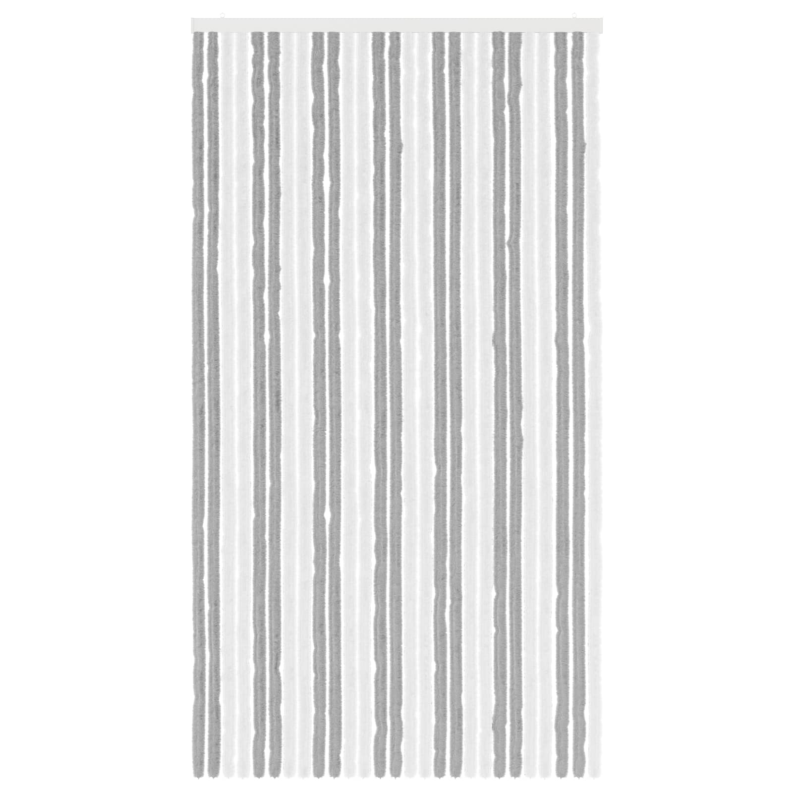 vidaXL Insect Curtain Chenille Grey and White 118 x 220 cm 100% PP 3