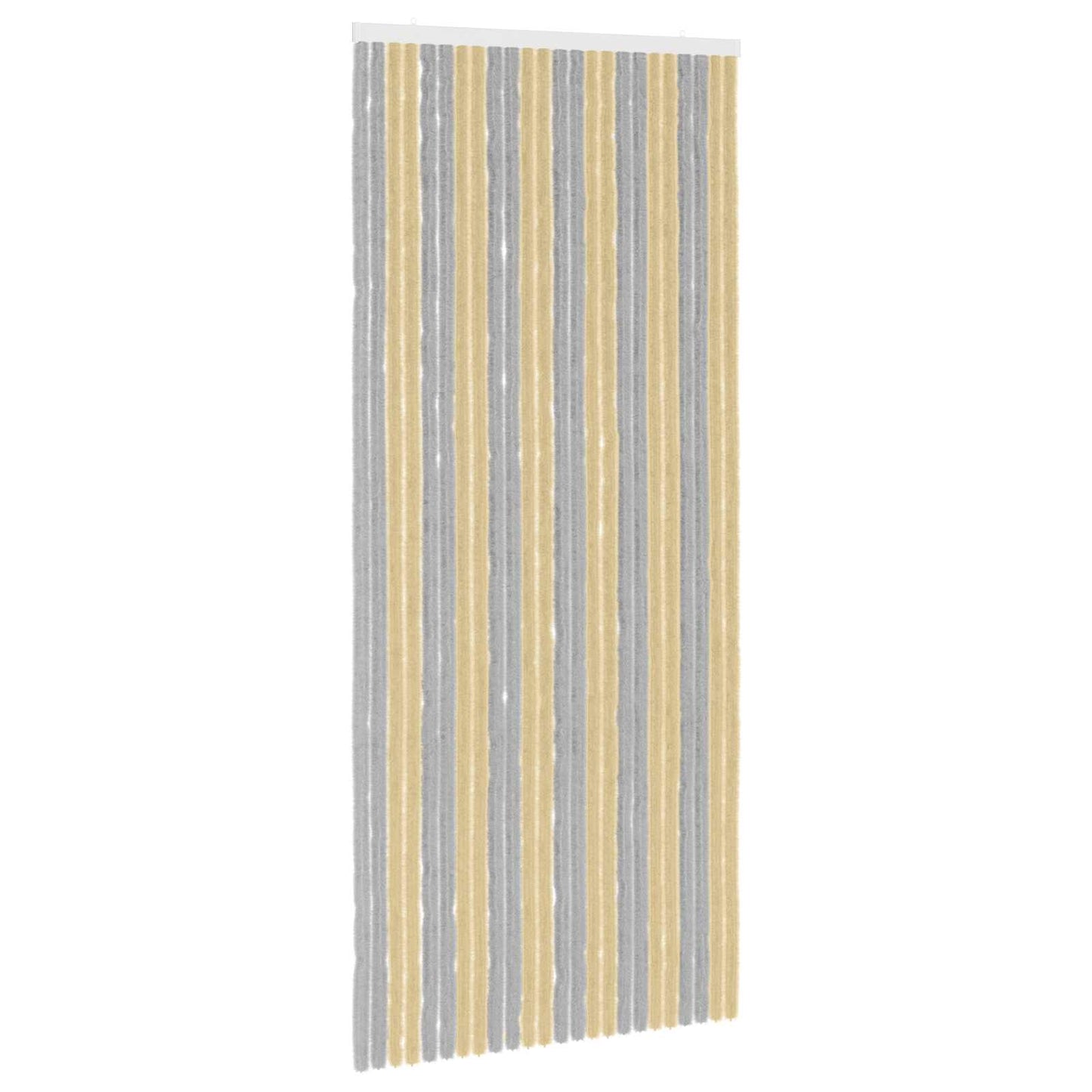 vidaXL Insect Curtain Chenille Grey and Beige 100 x 230 cm 100% PP 2