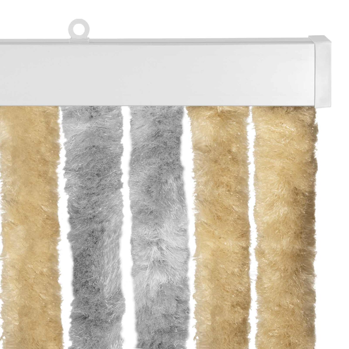 vidaXL Insect Curtain Chenille Grey and Beige 118 x 220 cm 100% PP 4