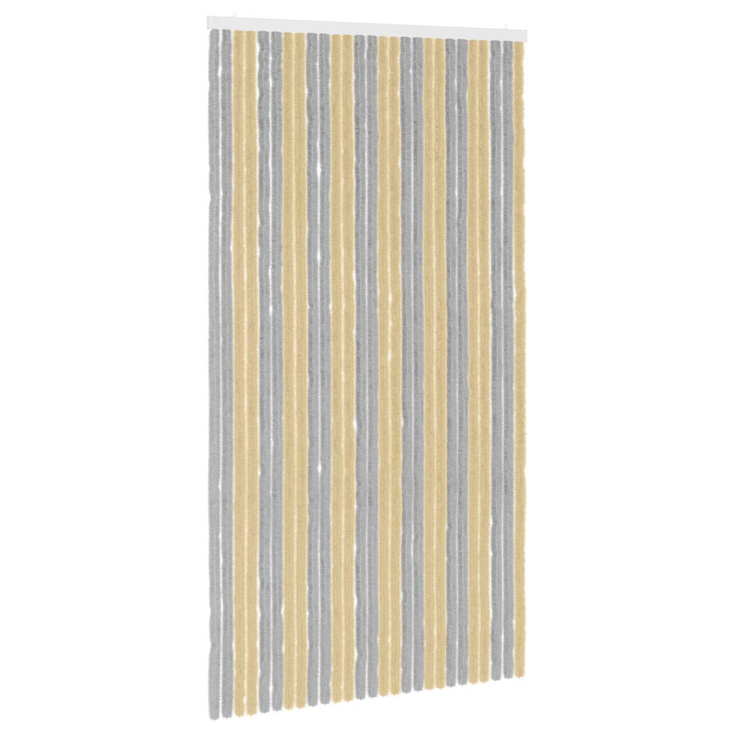 vidaXL Insect Curtain Chenille Grey and Beige 118 x 220 cm 100% PP 2
