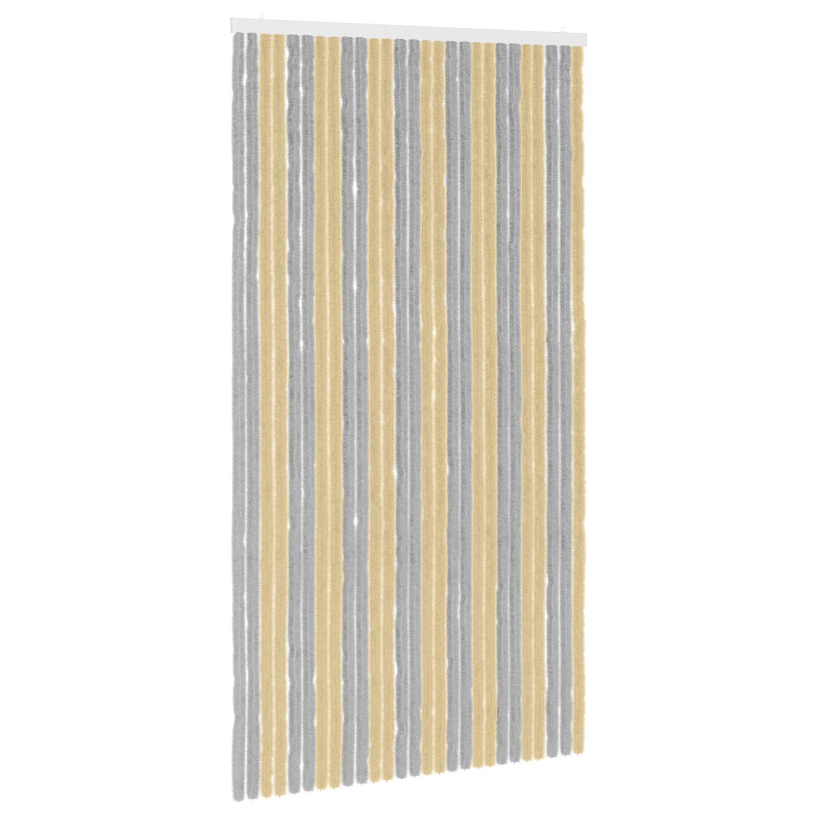 vidaXL Insect Curtain Chenille Grey and Beige 118 x 220 cm 100% PP 2