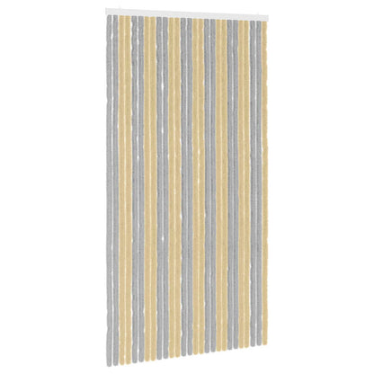 vidaXL Insect Curtain Chenille Grey and Beige 118 x 220 cm 100% PP 2