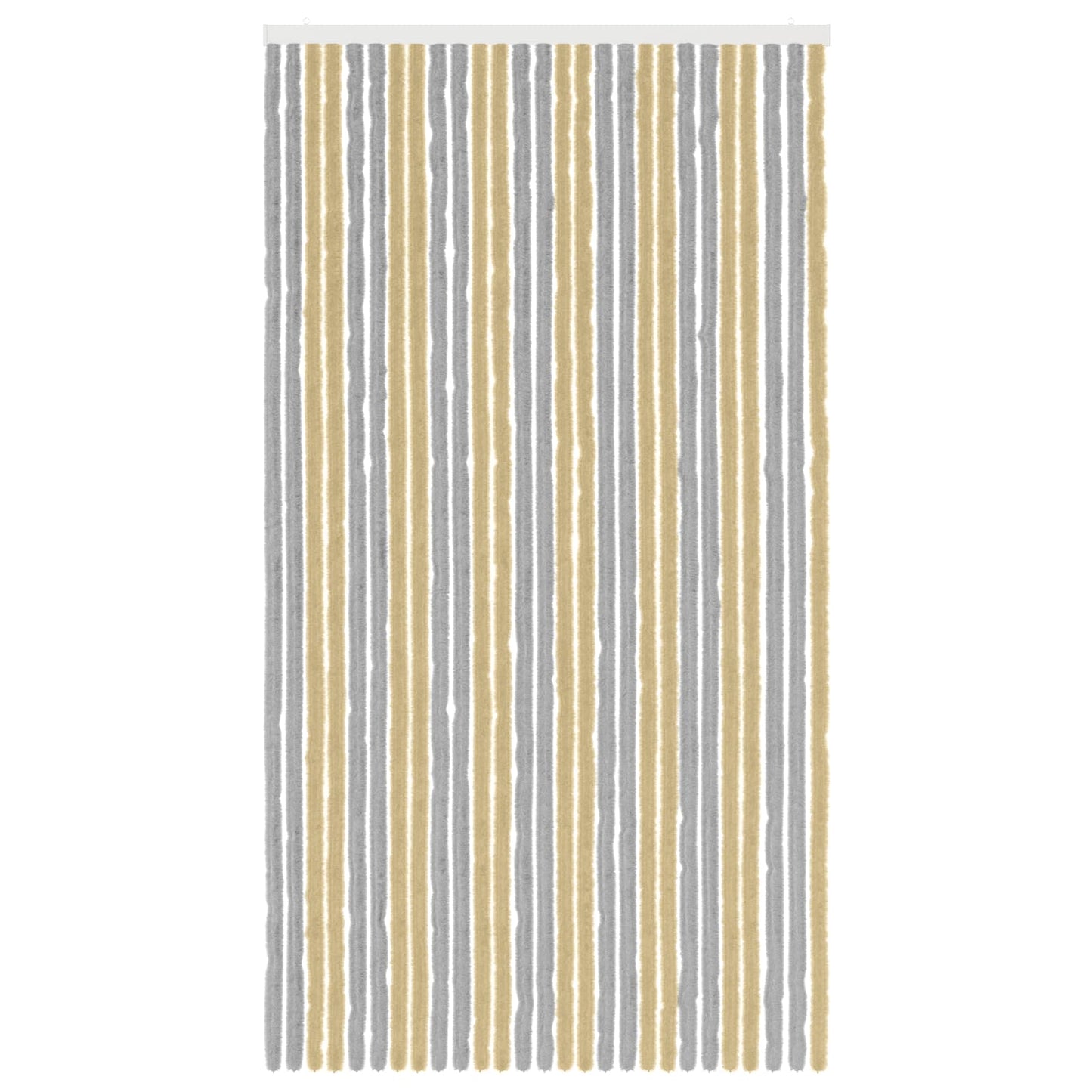 vidaXL Insect Curtain Chenille Grey and Beige 118 x 220 cm 100% PP 3