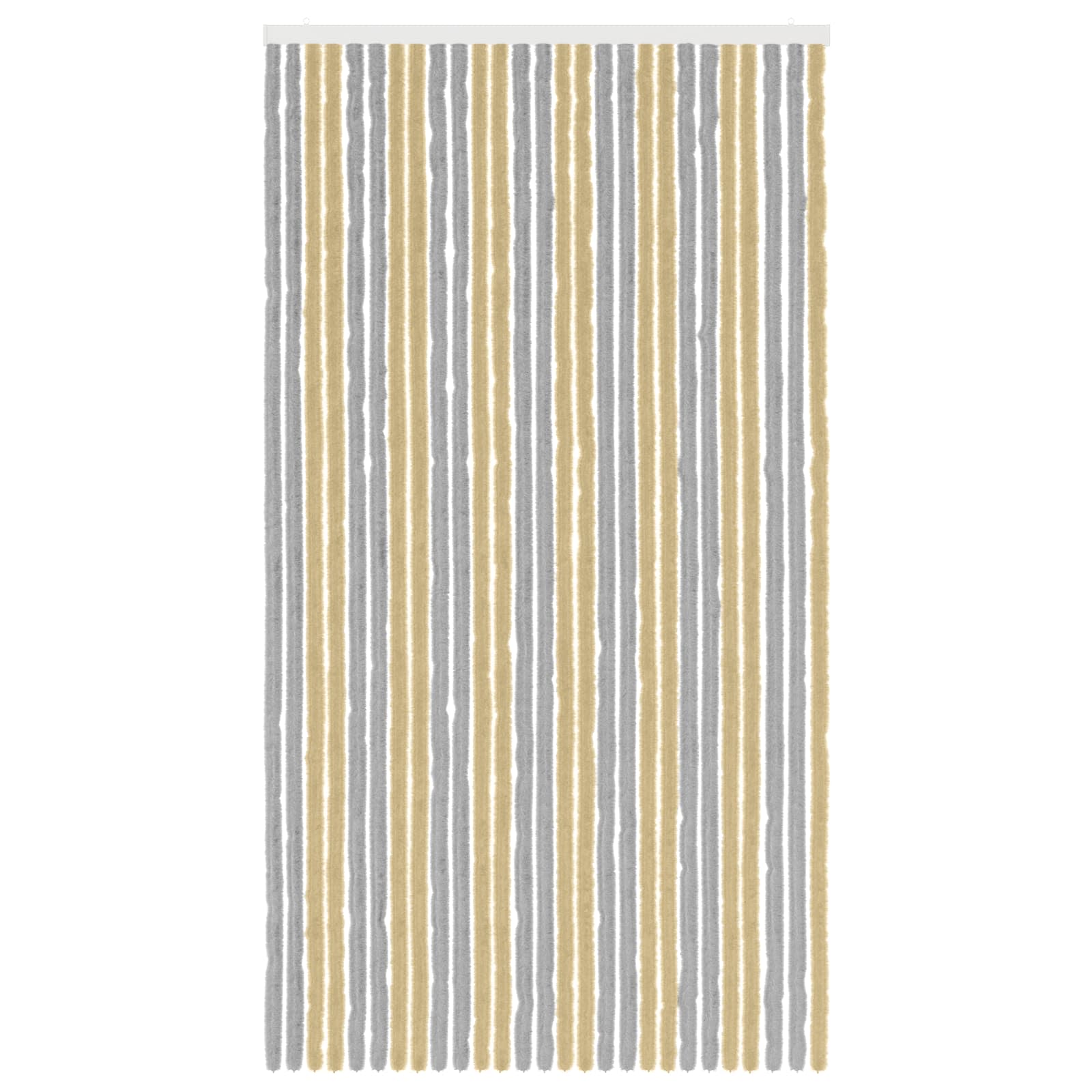 vidaXL Insect Curtain Chenille Grey and Beige 118 x 220 cm 100% PP 3