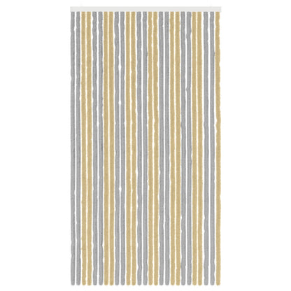 vidaXL Insect Curtain Chenille Grey and Beige 118 x 220 cm 100% PP 3