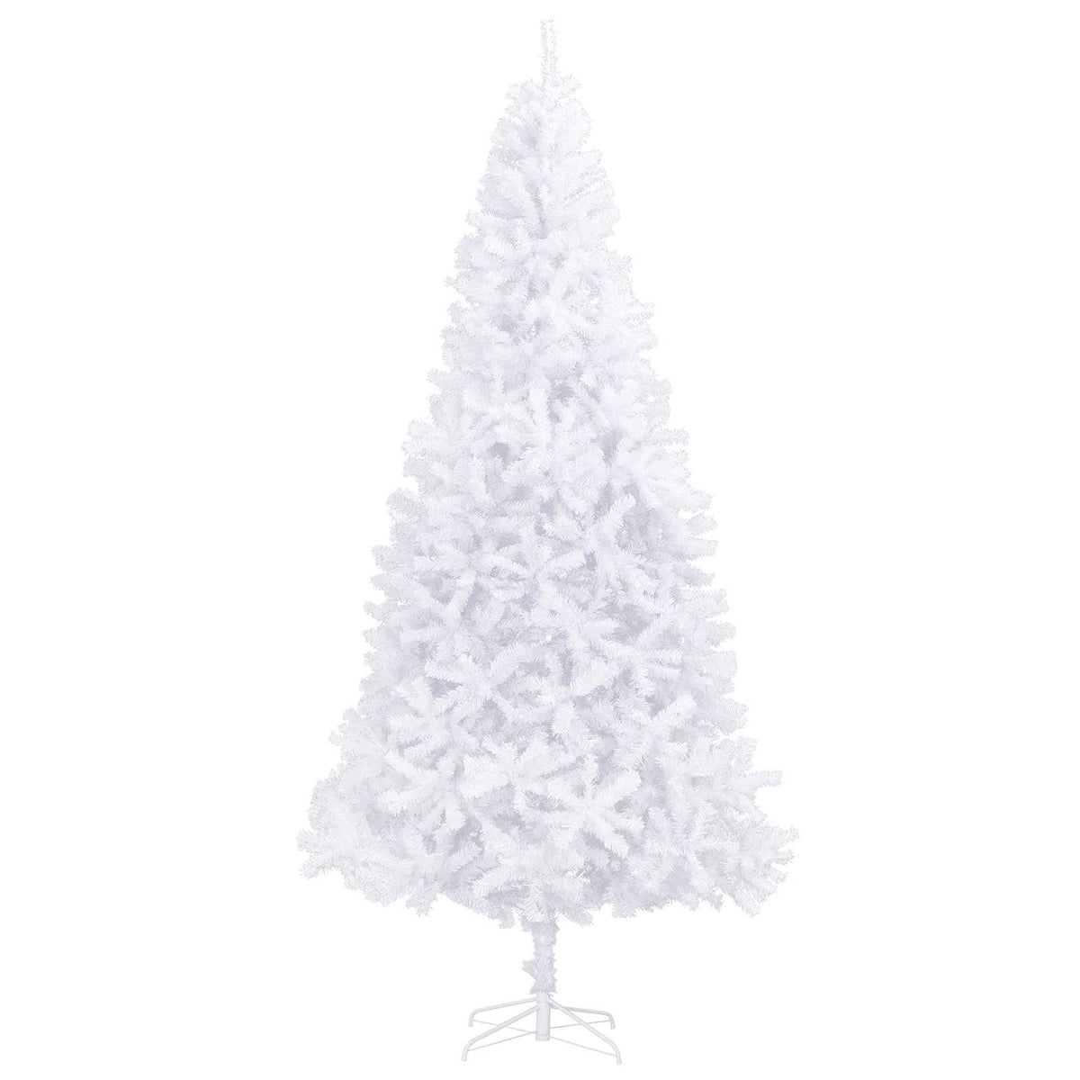 Artificial Christmas Tree with Stand White PVC and Steel Red