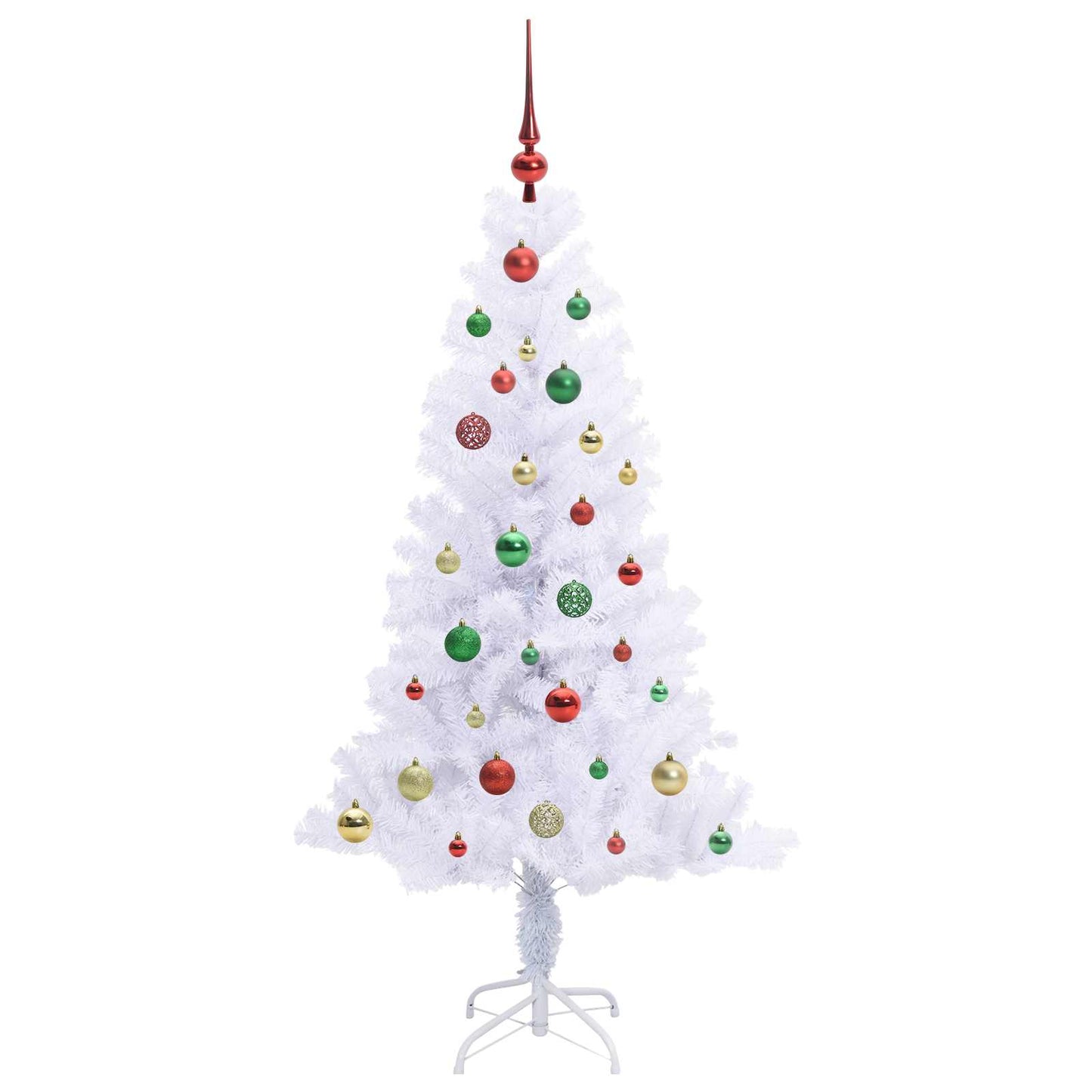 vidaXL Artificial Christmas Tree with Stand White 150 cm PVC and Steel 5