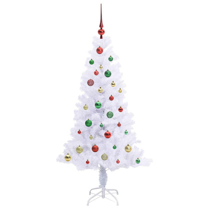 vidaXL Artificial Christmas Tree with Stand White 150 cm PVC and Steel 5