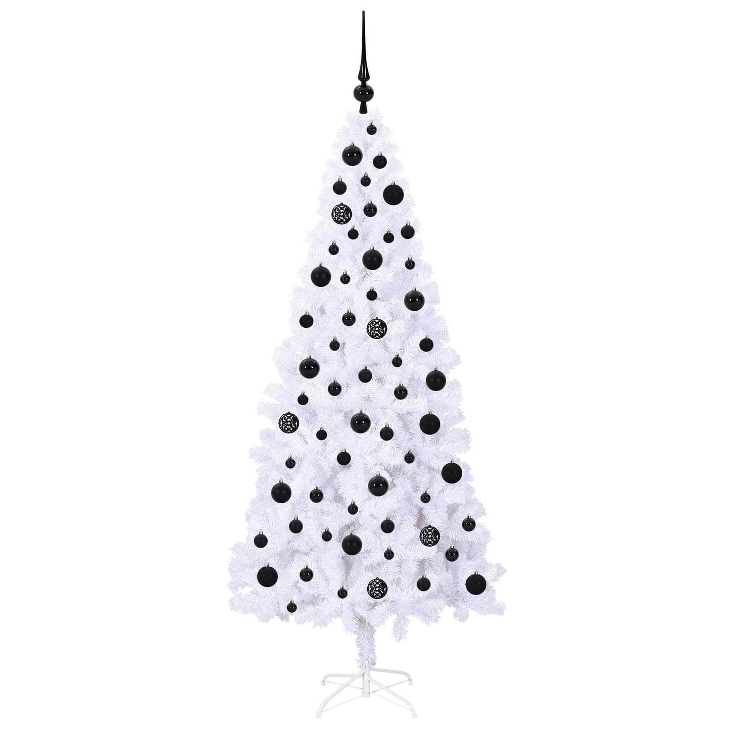 vidaXL Artificial Christmas Tree with Stand White 180 cm PVC and Steel 4