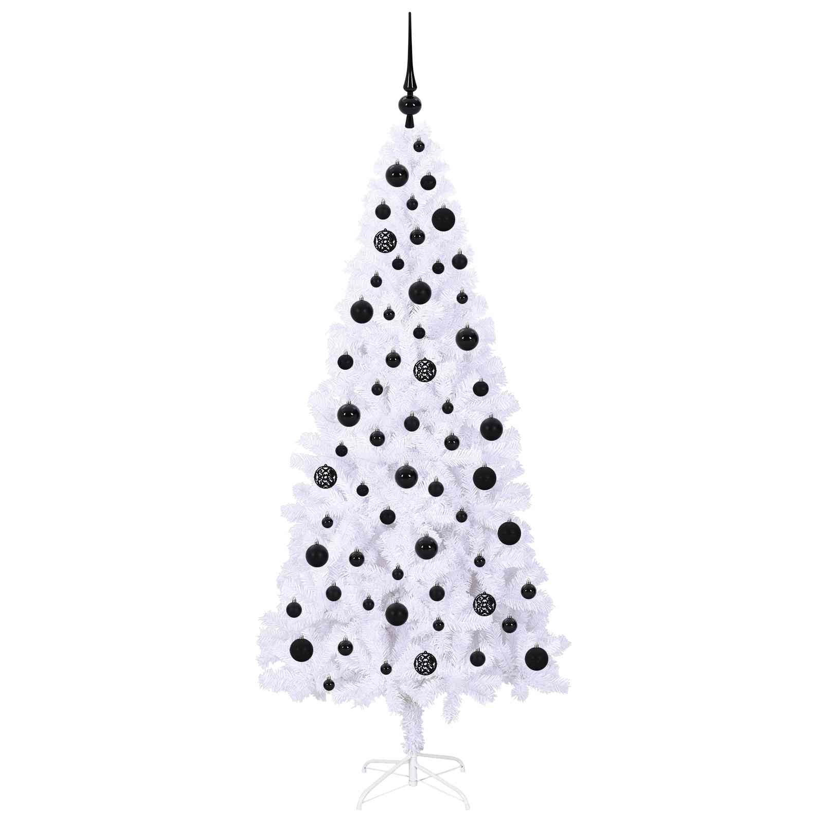 vidaXL Artificial Christmas Tree with Stand White 180 cm PVC and Steel 4