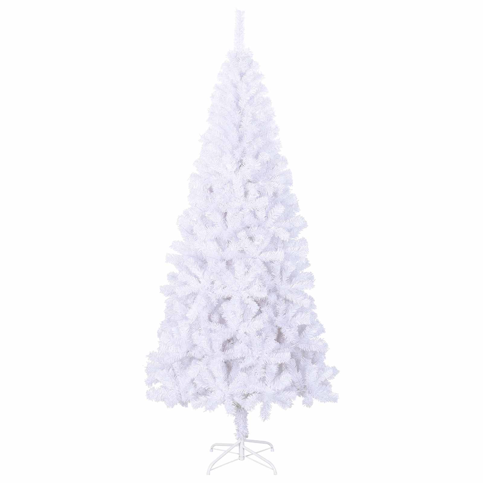 vidaXL Artificial Christmas Tree with Stand White 180 cm PVC and Steel 5