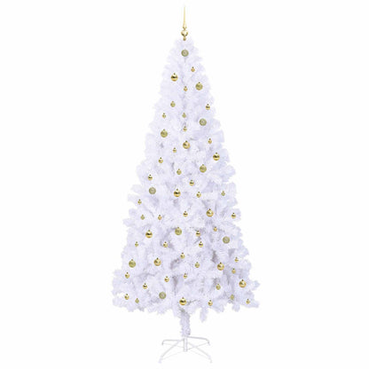 vidaXL Artificial Christmas Tree with Stand White 240 cm PVC and Steel 4