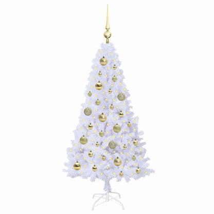 vidaXL Artificial Christmas Tree White 120 cm PVC and Steel 3
